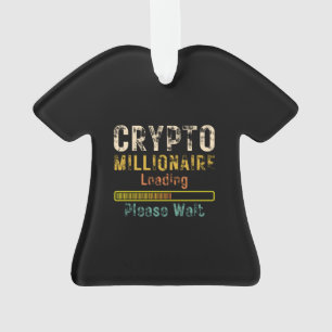 Crypto Millionaire Loading retro vintage Ornament