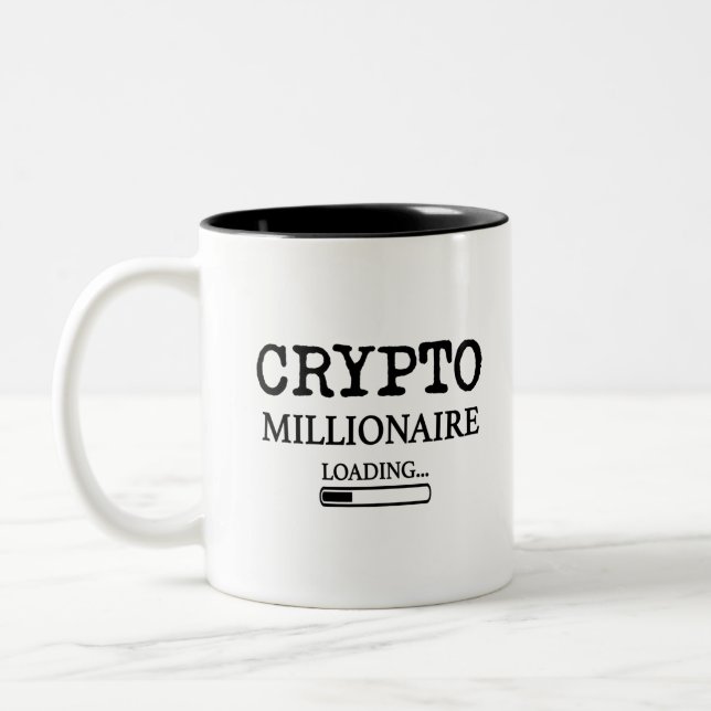 Crypto Millionaire Loading Two-Tone Coffee Mug (Left)