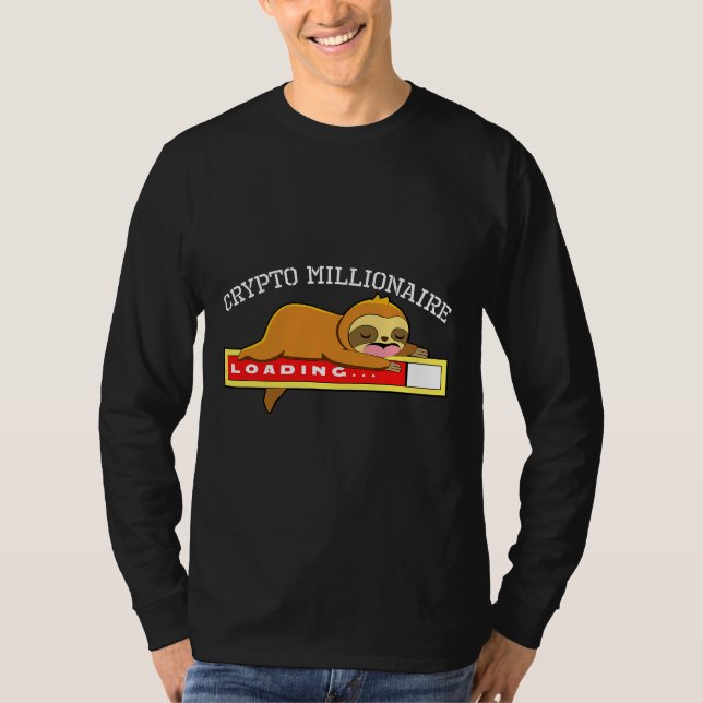 Crypto Millionaire Sloth Bitcoin 31 T-Shirt (Front)