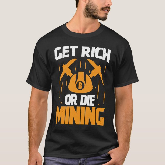 Crypto Miner Cryptocurrency Blockchain Technology T-Shirt (Front)