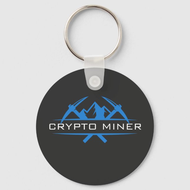 Crypto Miner Custom Name Text  Key Ring (Front)