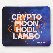 Crypto Moon Hodl Lambo Space Personalised Name