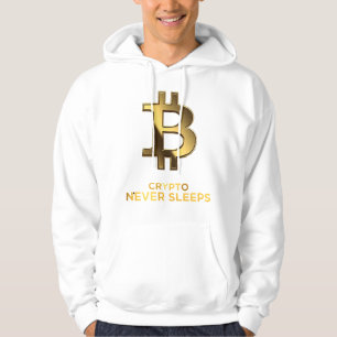 Crypto Never Sleeps Bitcoin Hoodie