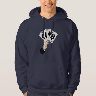 Crypto Poker Black & White Hoodie
