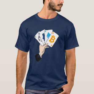 Crypto Poker Hand Coloured T-Shirt