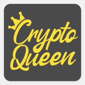 Crypto Queen Bitcoin Girl Square Sticker