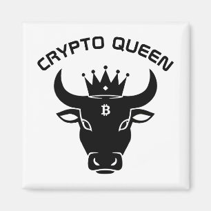 Crypto Queen Personalised White Magnet