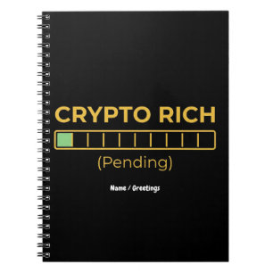 Crypto Rich Pending Loading Bar Funny Investor Notebook