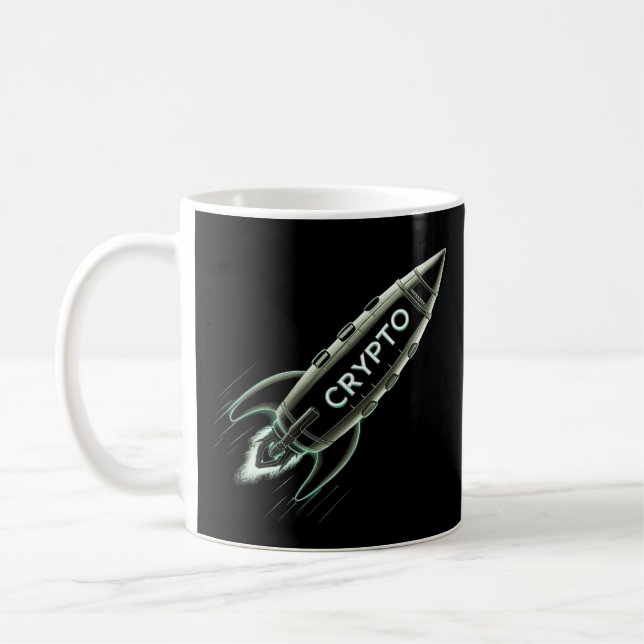 Crypto Rocket Coffee Mug (Left)