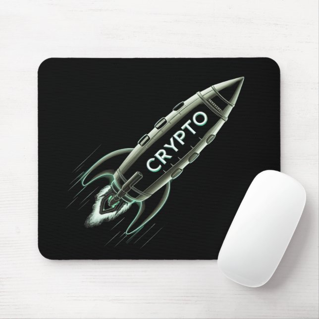 Crypto Rocket Mouse Mat (With Mouse)