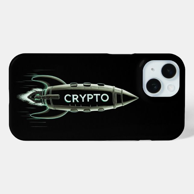 Crypto Rocket Phone Case (Back (Horizontal))