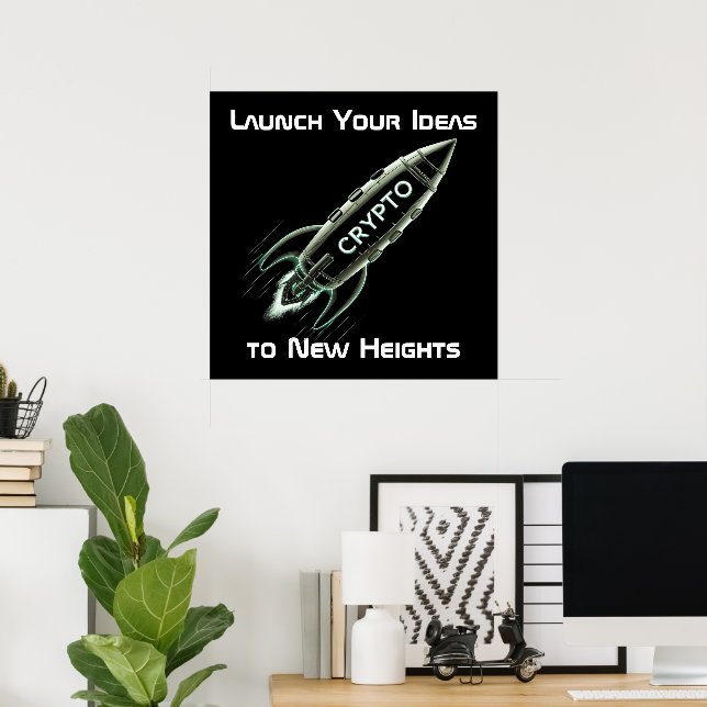 Crypto Rocket Poster (Home Office)