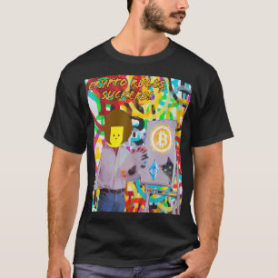 Crypto Rules Suckers Bitcoin Ethereum Cat Painting T-Shirt