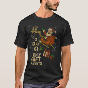 Crypto Sleigh Ride™ Santa Dropping ETH Gifts X-Mas T-Shirt