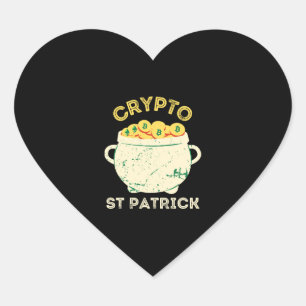 Crypto St Patrick St Patricks Day Heart Sticker