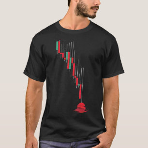 Crypto Trading Hodl Vintage Red Stock Chart T-Shirt