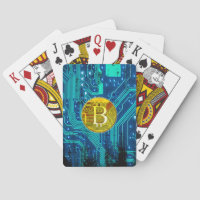 Cryptocurrency Bitcoin and Circuit Board