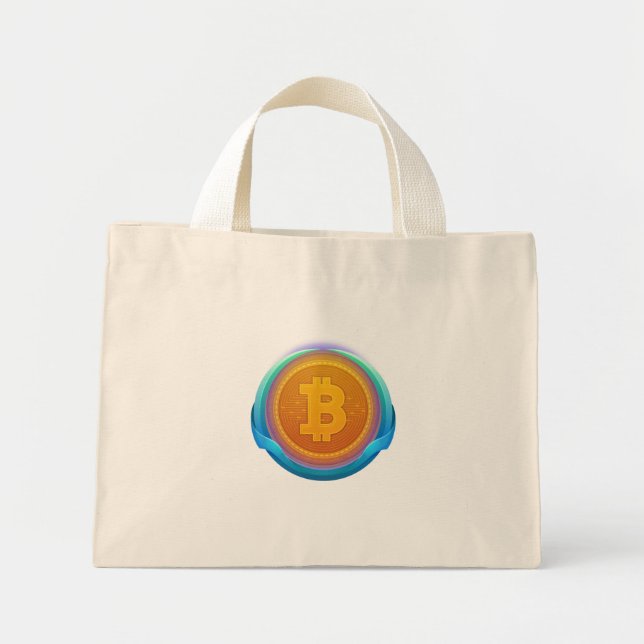 CRYPTOCURRENCY BITCOIN MINI TOTE BAG (Front)