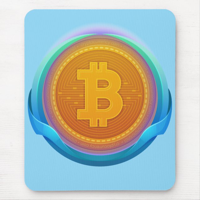 CRYPTOCURRENCY BITCOIN MOUSE MAT (Front)