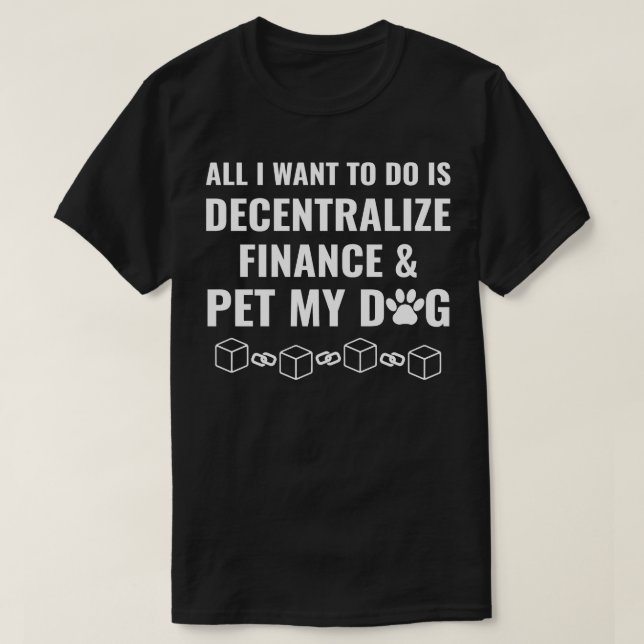 Cryptocurrency Blockchain Ether ETH Decentralise F T-Shirt (Design Front)