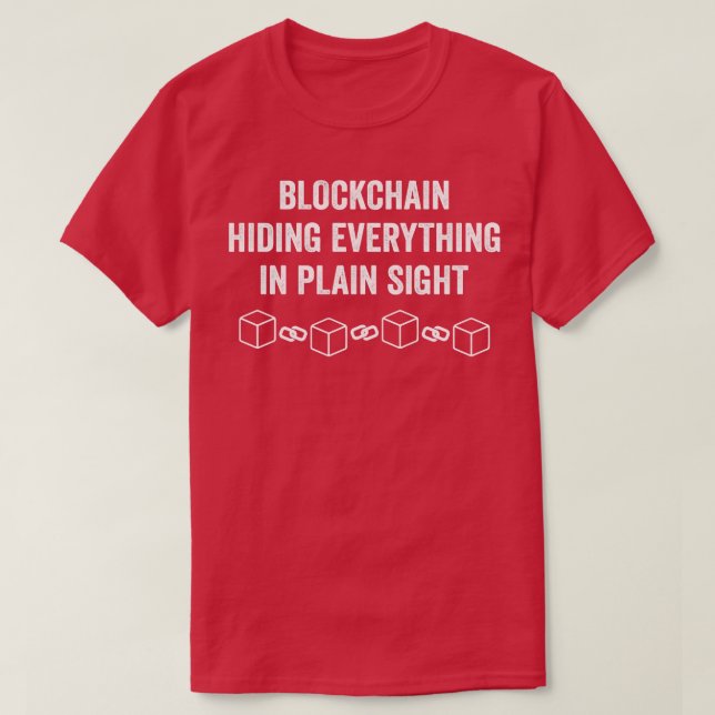 Cryptocurrency Blockchain Ethereum Ether ETH Funny T-Shirt (Design Front)