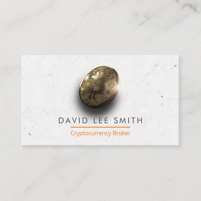 Cryptocurrency Broker Business Card (Front)