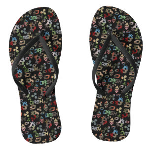 Cryptocurrency Colourful Money Pattern Flip Flops
