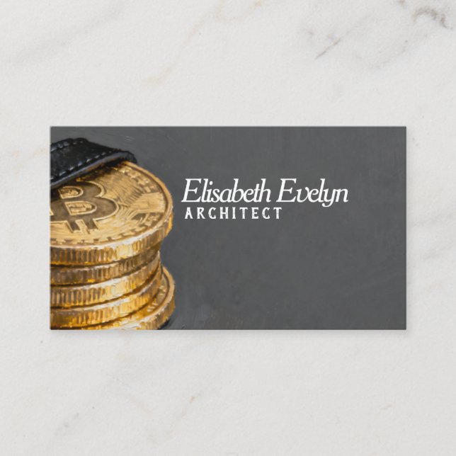 Cryptocurrency Concept Art Business Card (Front)