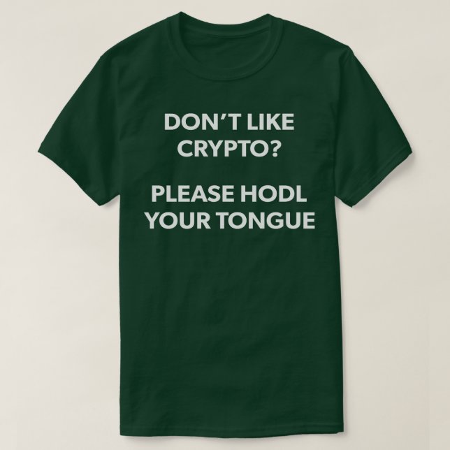 Cryptocurrency Crypto Bitcoin Ether Funny Blockcha T-Shirt (Design Front)