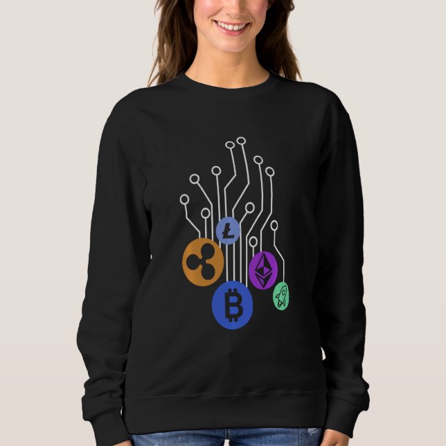 Cryptocurrency Digital Money Currency Blockchain B Sweatshirt (Front)
