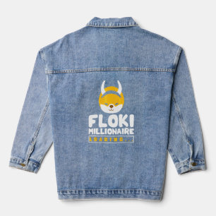 Cryptocurrency  For Men Women Floki Crypto Million Denim Jacket