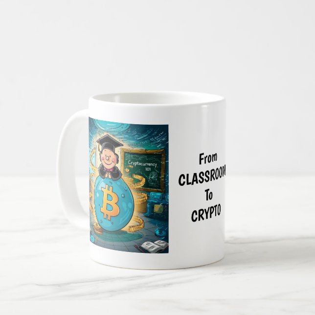 Cryptocurrency Graduation Personalised  Coffee Mug (Front Left)