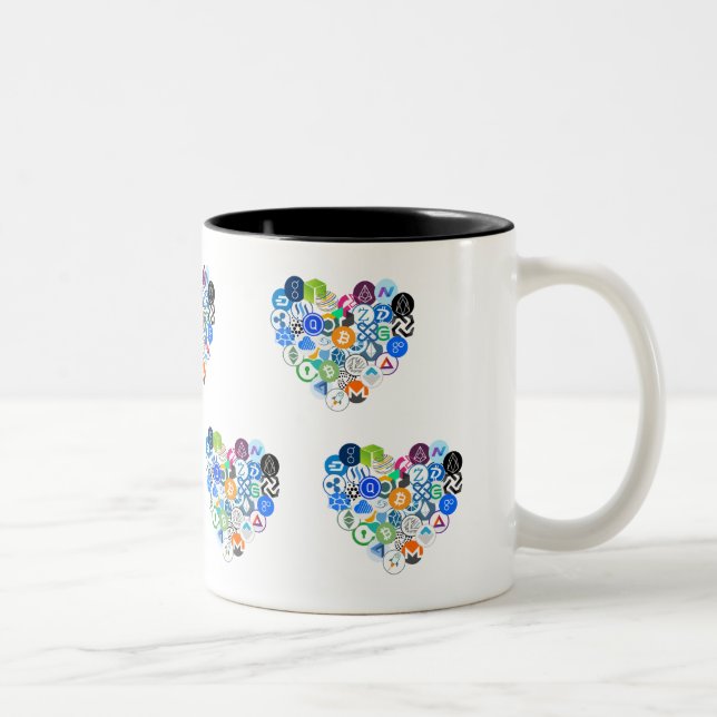 Cryptocurrency Heart Mug (Right)