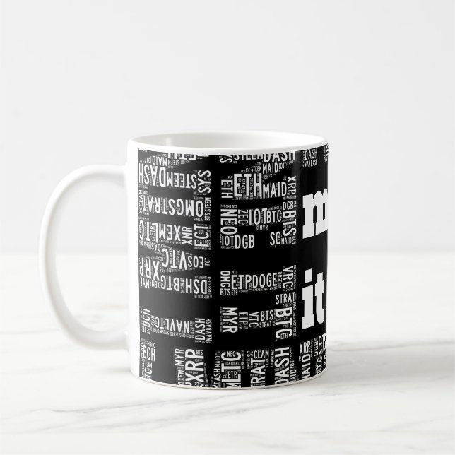 Cryptocurrency mining coffee mug (Left)