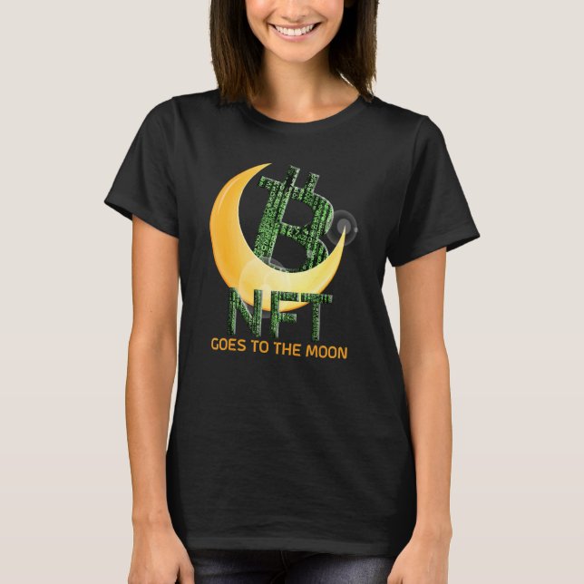 Cryptocurrency Nft Matrix Bit Code Goes To The Moo T-Shirt (Front)