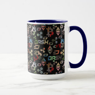 Cryptocurrency Rainbow Colourful Pattern Mug