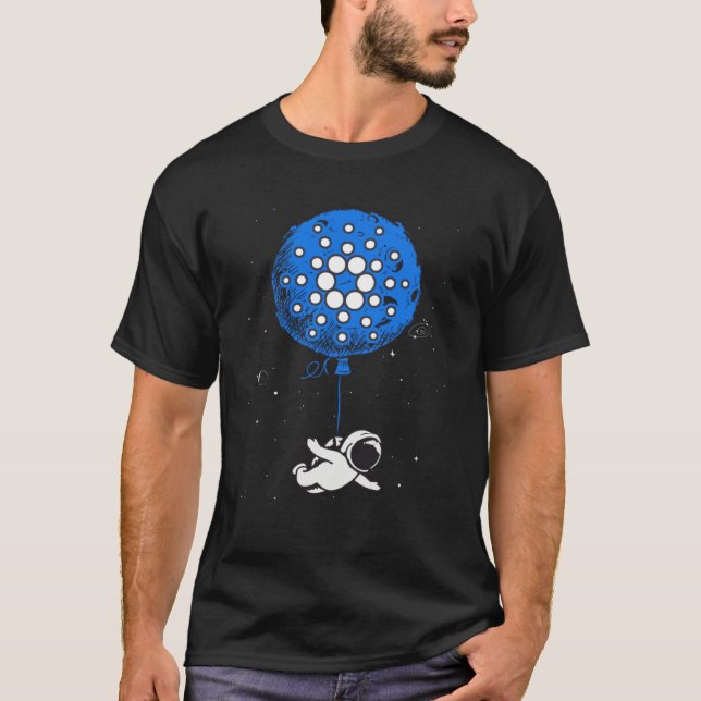 Cryptocurrency Talk   Cardano ADA Hodl Moon Astron T-Shirt (Front)