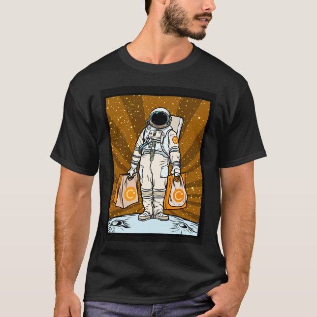 Cryptocurrency Talk  To The Moon CEL Celsius Space T-Shirt (Front)