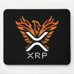 Cryptocurrency XRP Crypto Orange Rising Phoenix Mouse Mat