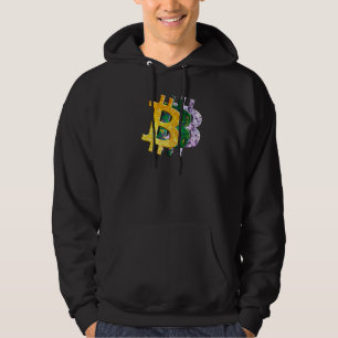 Cryptocurrency Yellow Green Stained Glass Lilac Bi Hoodie