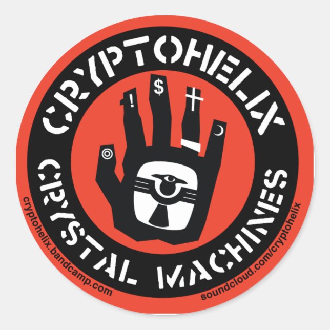 Cryptohelix - Crystal Machines - stickers (Front)