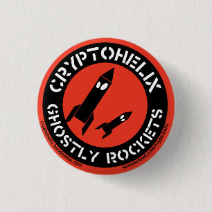Cryptohelix - Ghostly Rockets (RED) 3 Cm Round Badge