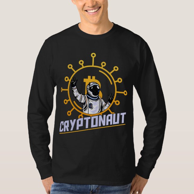 Cryptonaut - Crypto Astronaut Bitcoin & Ethereum T-Shirt (Front)