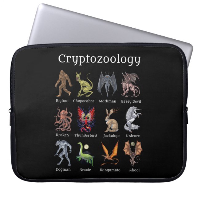Cryptozoology Cryptid Creatures Laptop Sleeve (Front)