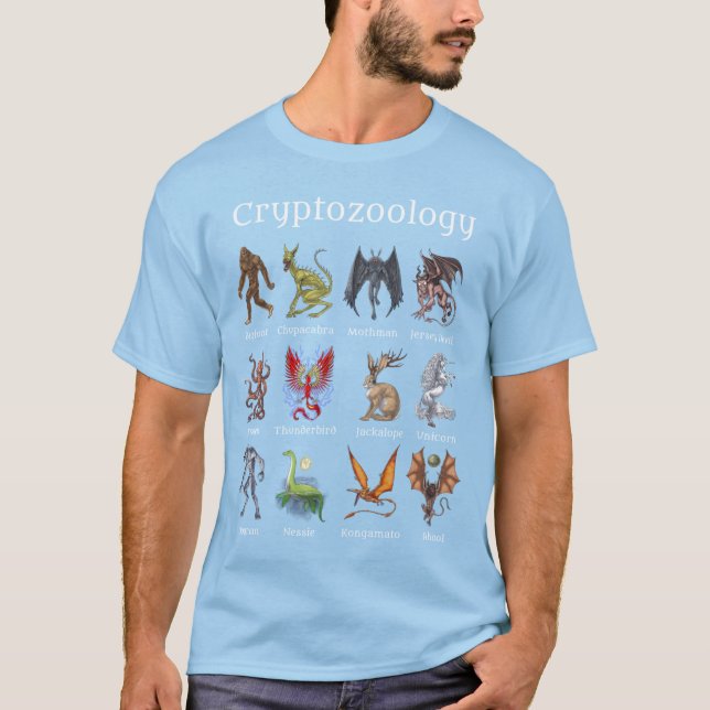Cryptozoology Cryptid Creatures T-Shirt (Front)