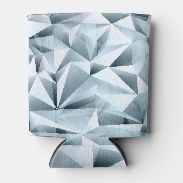 Crystal Abstract, Transparency Effect Background. Can Cooler (Front)