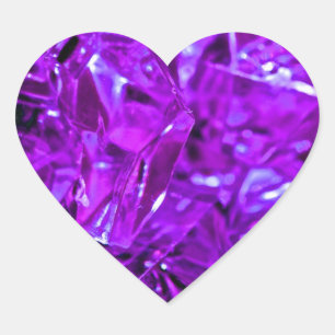 Crystal Amethyst Purple Gemstone Heart Sticker