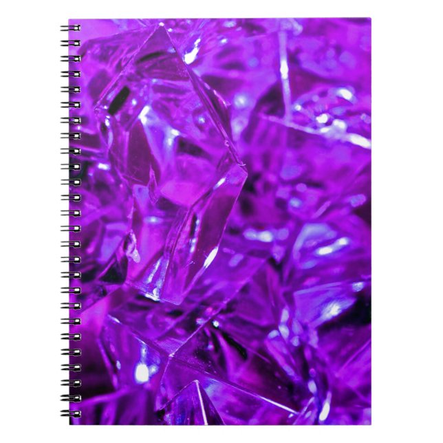 Crystal Amethyst Purple Gemstone Notebook (Front)