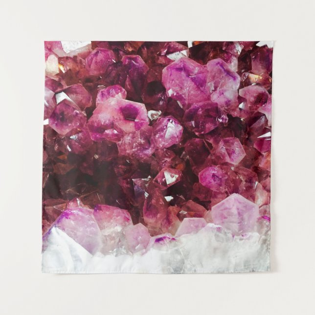 Crystal amethyst purple mineral tapestry (Front)