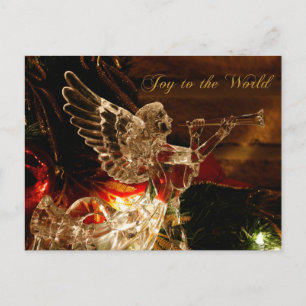 crystal angel  Joy to the World Holiday Postcard